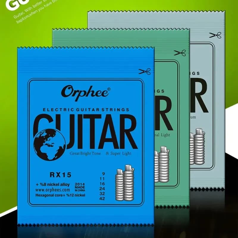 Orphee RX15 17 19 Corde per chitarra elettrica Accessori per strumenti musicali a tensione super leggera in lega di nichel