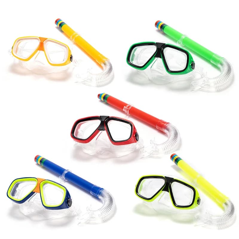 Adults Children Dive Glasses Mask Breathing Tubes Anti-fog Anti-fog Durable Swim Glasses Snorkeling Set