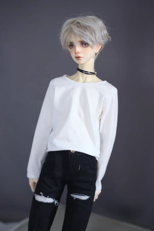 T-shirt personalizzata in puro cotone per vestiti per bambole BJD 1/6 1/4 1/3 Uncle ID75 IP B309