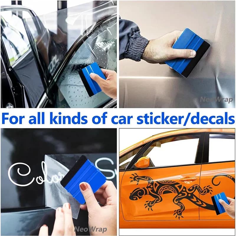 New Car Film Wrap Tool Kit Felt Squeegee Vinyl Scraper Cutter for Vehicle Window Tint Car Accessories Wrapping Tools