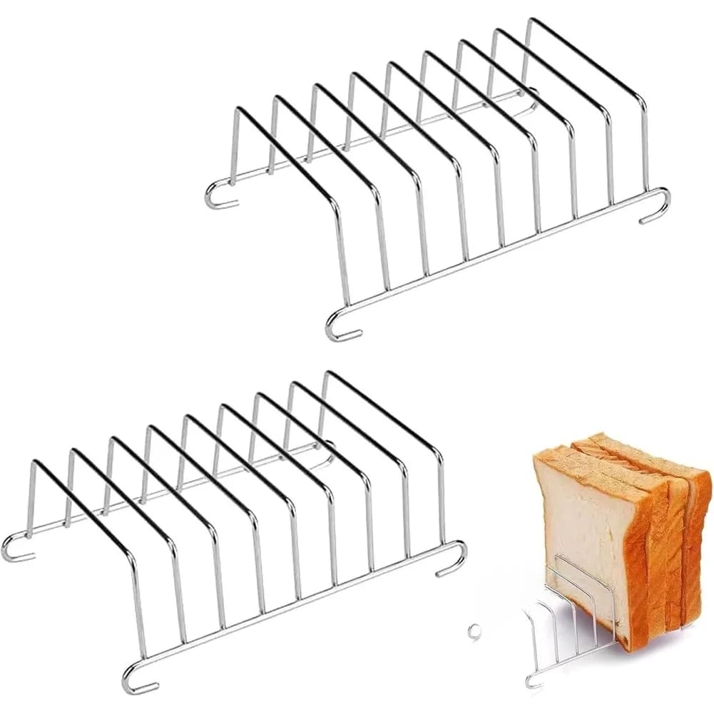Porta Toast Verticale per Colazione, Set di Gadget da Cucina in Acciaio Inox 201, Design Verticale