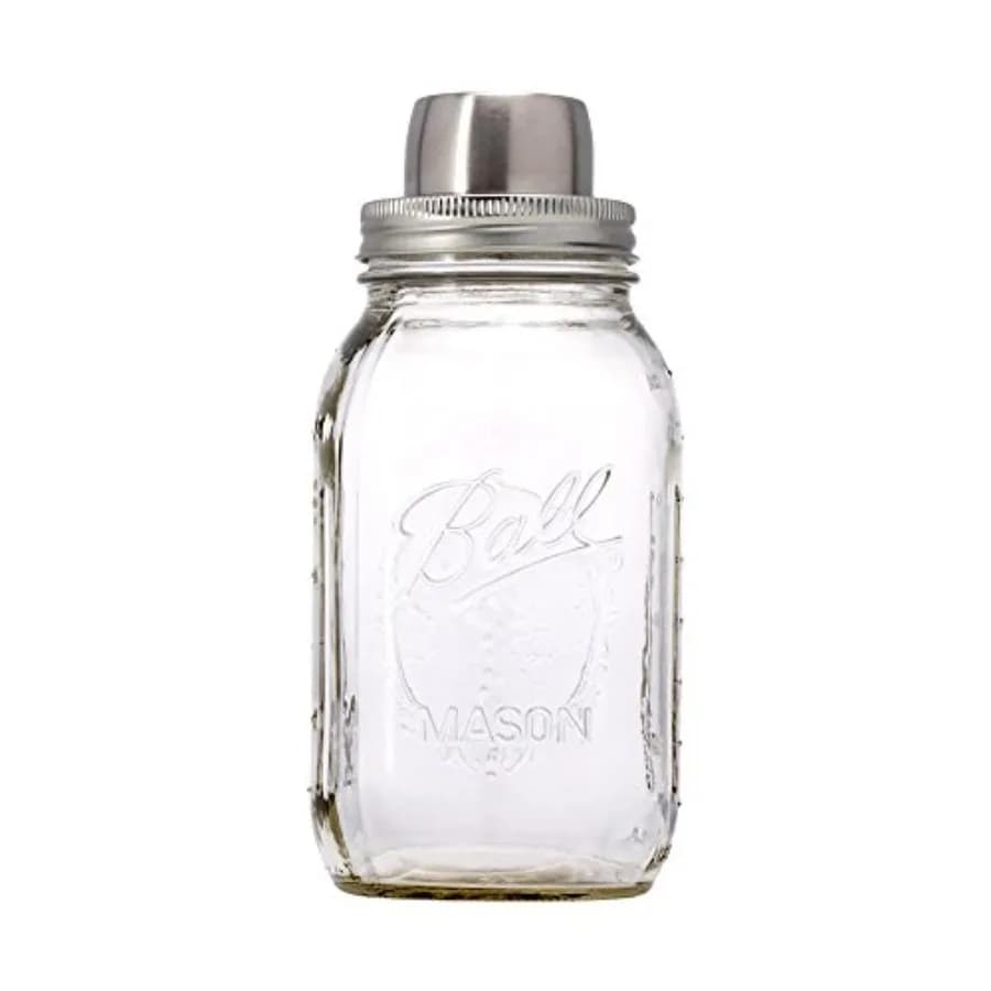 Set da Cocktail Mason in Argento, 4 Pezzi, Shaker da 32 Once, Set per Cocktail Artigianali, Lavabile in Lavastoviglie