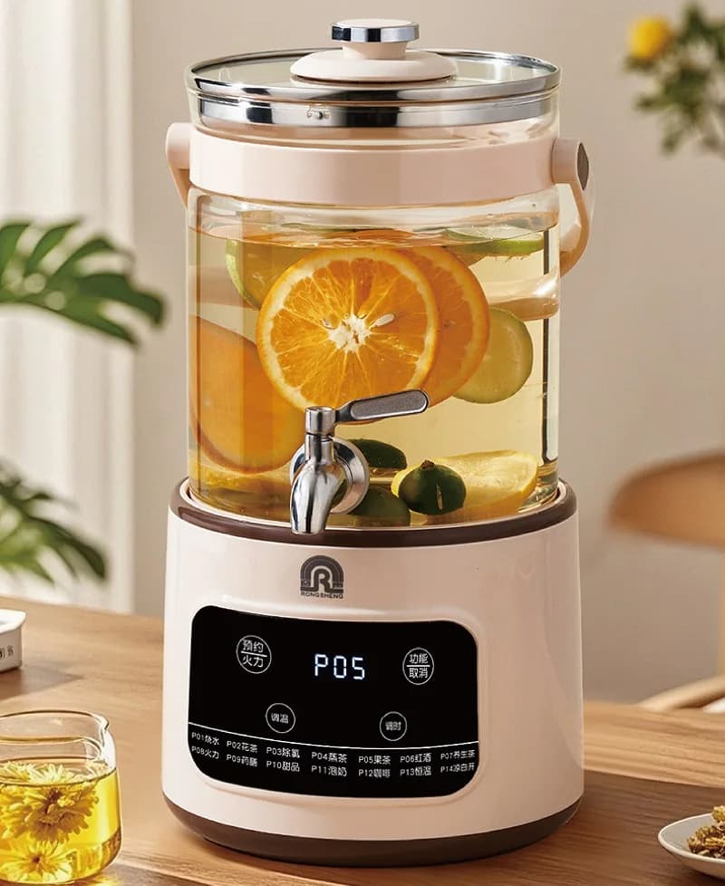 Bollitore elettrico da 3 litri Smart Tea Brewer Grande capacità Ufficio/Tapporto commerciale Secchio per tè alla frutta Bollitore termostatico Multi-funzionale
