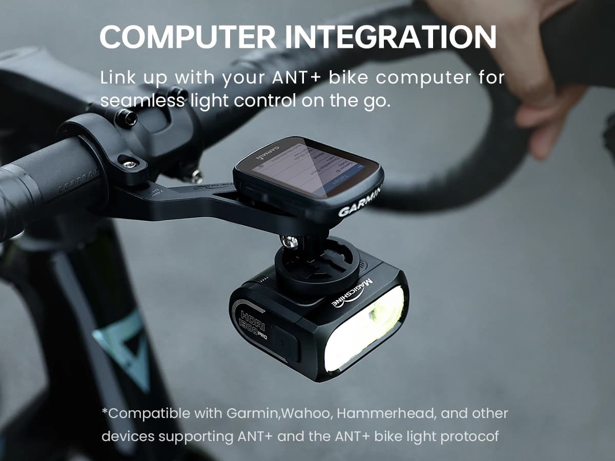Luce per Bicicletta Magicshine HORI 1300PRO a Doppio Montaggio, Luce con Fascio Lineare e Funzione Cut-off, Compatibile con Sistema Shimano Di2