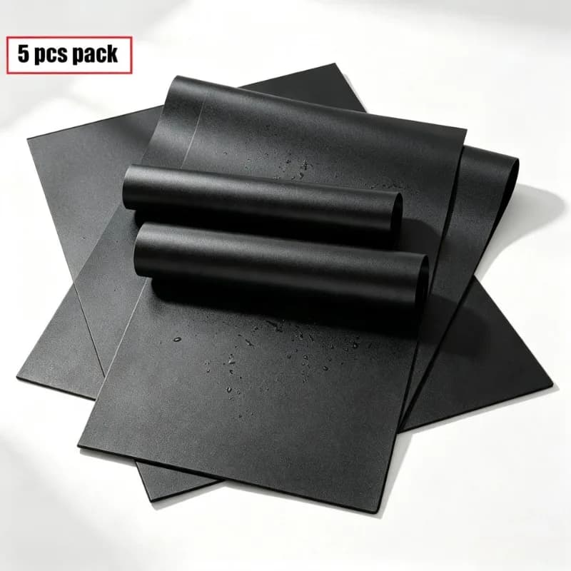 Teflon Grill Mats,Set of 5 Copper Grilling Mat, Barbecue Grilling Accessories,Works on Gas, Charcoal, Electric Grill,Baking Mats