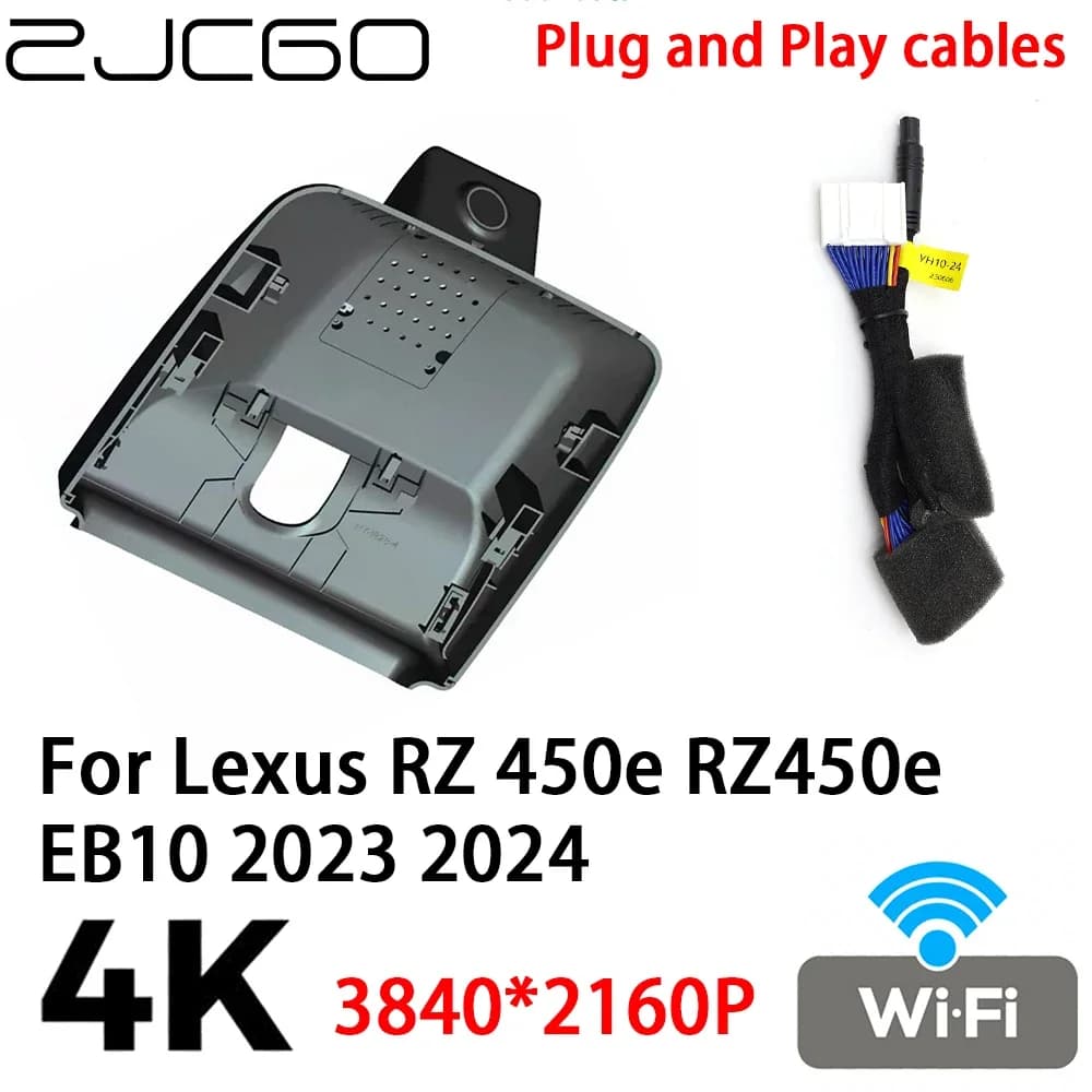ZJCGO 4K 2160P Auto DVR Dash Cam Plug and Play Video for Lexus RZ 450e RZ450e EB10 2023 2024