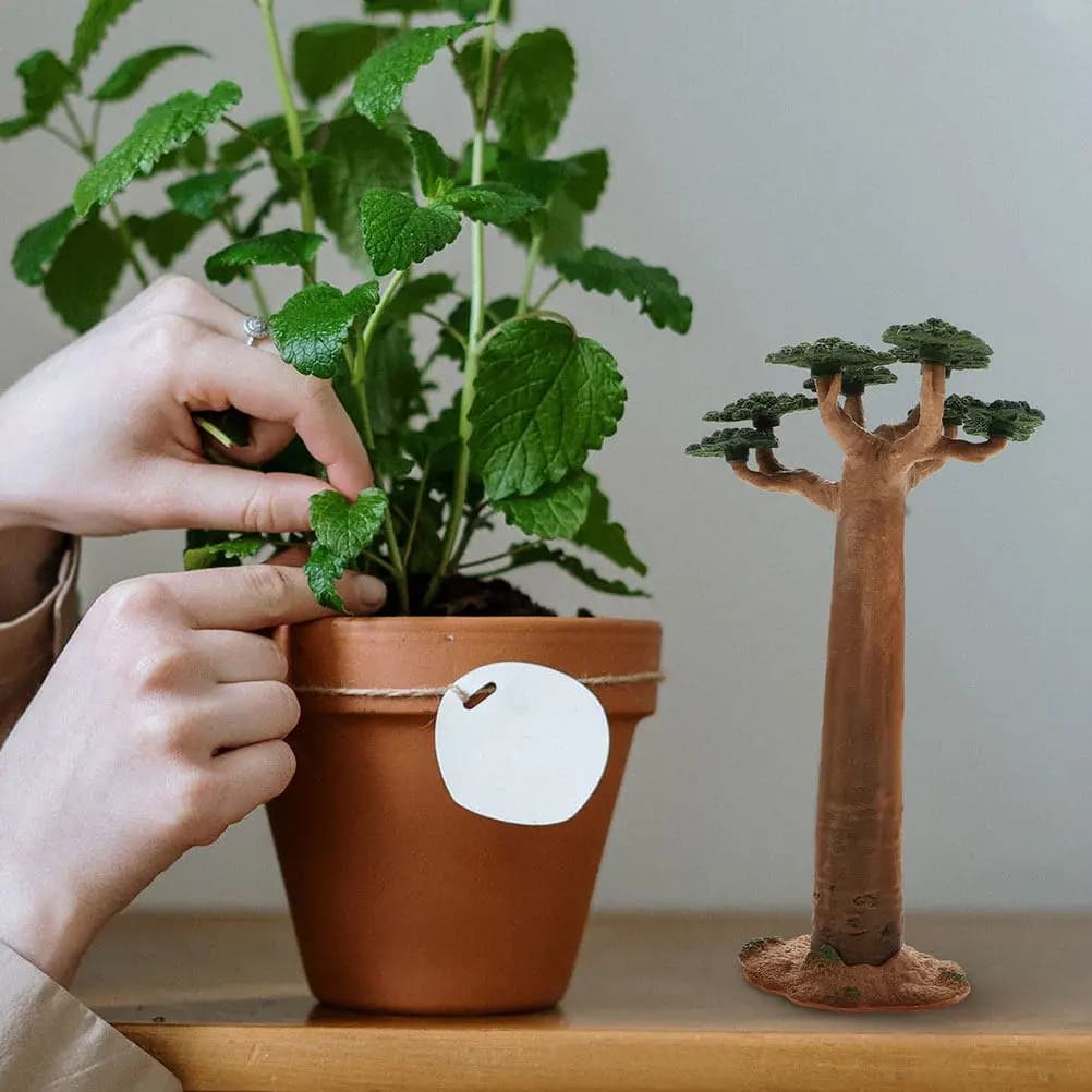 Set of 3 Miniatures of Baobab Trees, Artificial Plants for Landscapes, Accessories for Models and Architectural Scenes