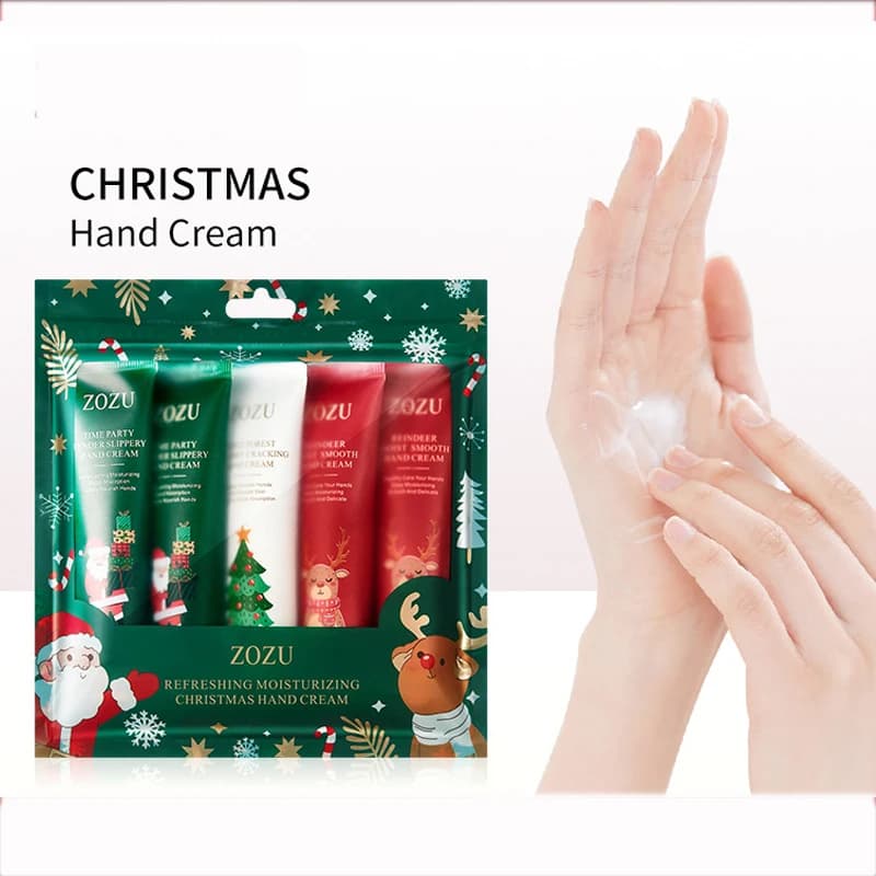 Christmas Gift Set Hand Cream 5/Bag, Cream Texture, Moisturizing Travel Package Durable Gift For Women's Smooth Hand Skin