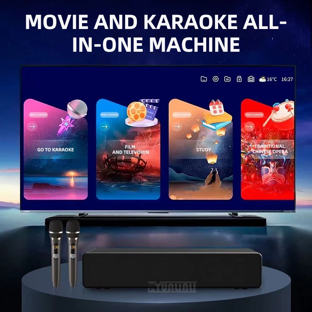 Home KTV sound integrated microphone intelligent song ordering machine, TV karaoke wireless microphone for home singing