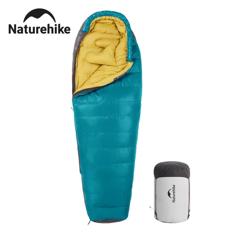 Naturehike Snowbird Sacco a pelo Piuma d'anatra 650FP Sacco a pelo mummia per adulti per la stagione fredda per escursioni all'aperto Viaggi ultraleggero