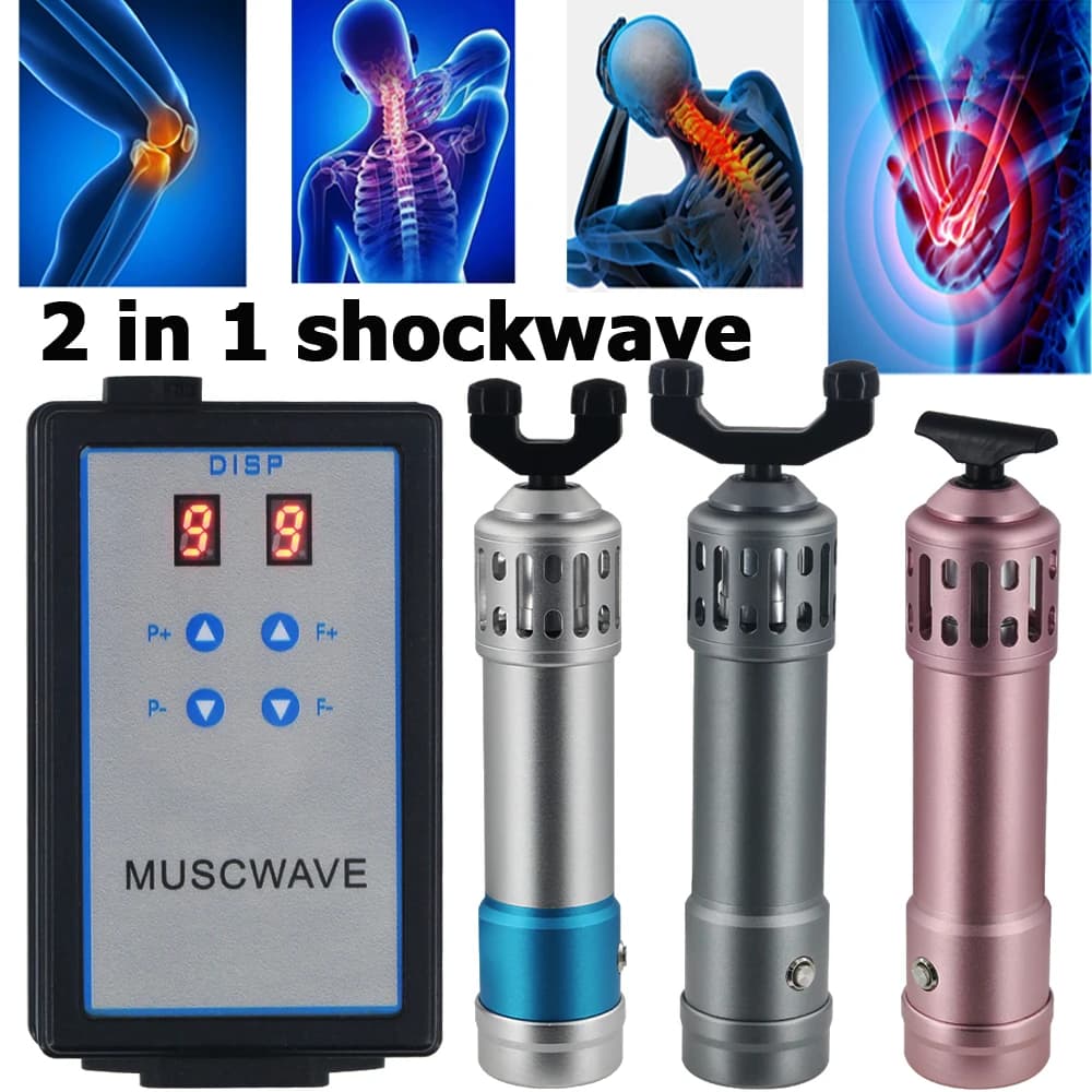 Urto Wave Therapy Machine 2in1 Chiropractic Gun for Efficace Sollievo from Pain Body Massage Treatment DE Urto Wave Massage