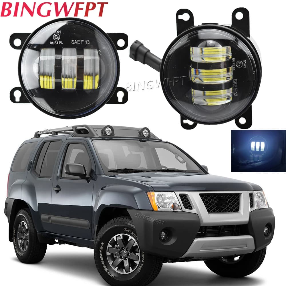 2PCS fendinebbia a LED ad alta luminosità per Nissan Navara D40 Pathfinder R51 Note E11 Xterra Pixo UA0 Leaf Patrol Y61 fendinebbia Headlig