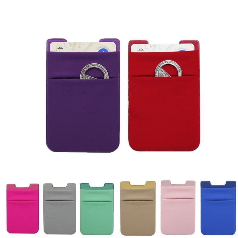 1PCS Credit Card Holder Adhesive Sticker Back Cover Card Holder Women Men Phone ID Holder Purse Wallet Pouch Case Bags Pocket