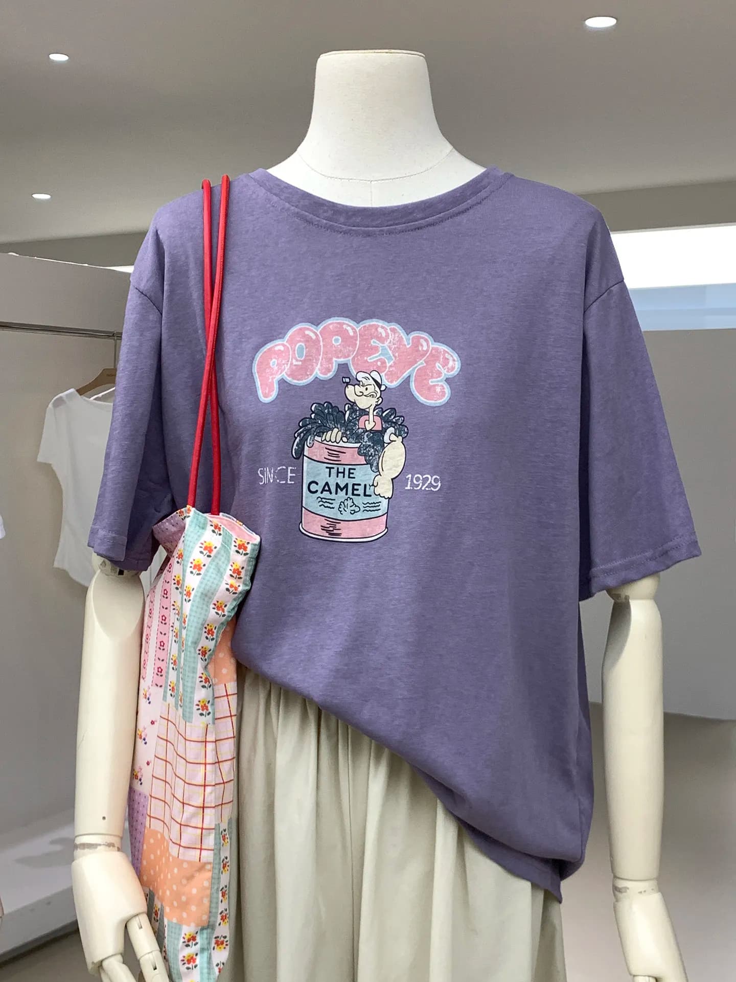Lightweight Breathable round Neck Short Sleeve T-Shirt Women's Loose Fit Classic Cute Print Comfortable Cotton Top