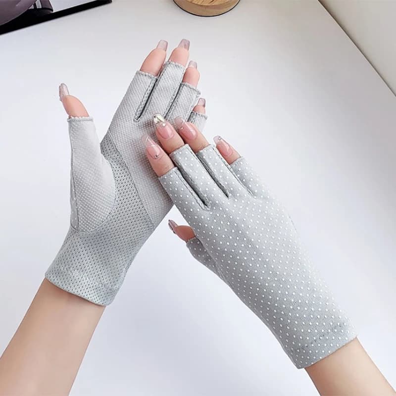 1 paio di guanti per unghie anti UV anti punto d'onda nero guanti scudo gel UV senza dita manicure strumenti per nail art lampada a LED essiccatore per unghie