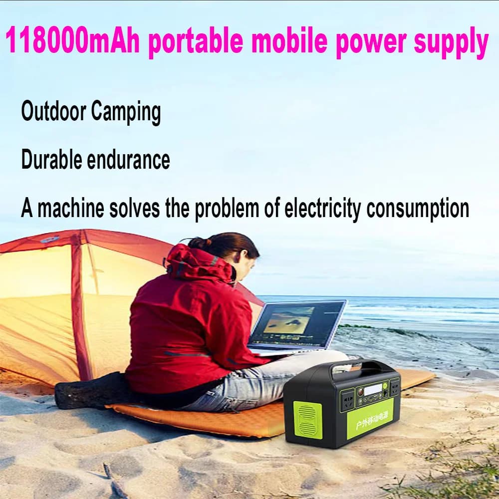 118000mAh 300W centrale elettrica portatile alimentatore di emergenza esterno generatore di banca di potere caricabatteria con uscita CC