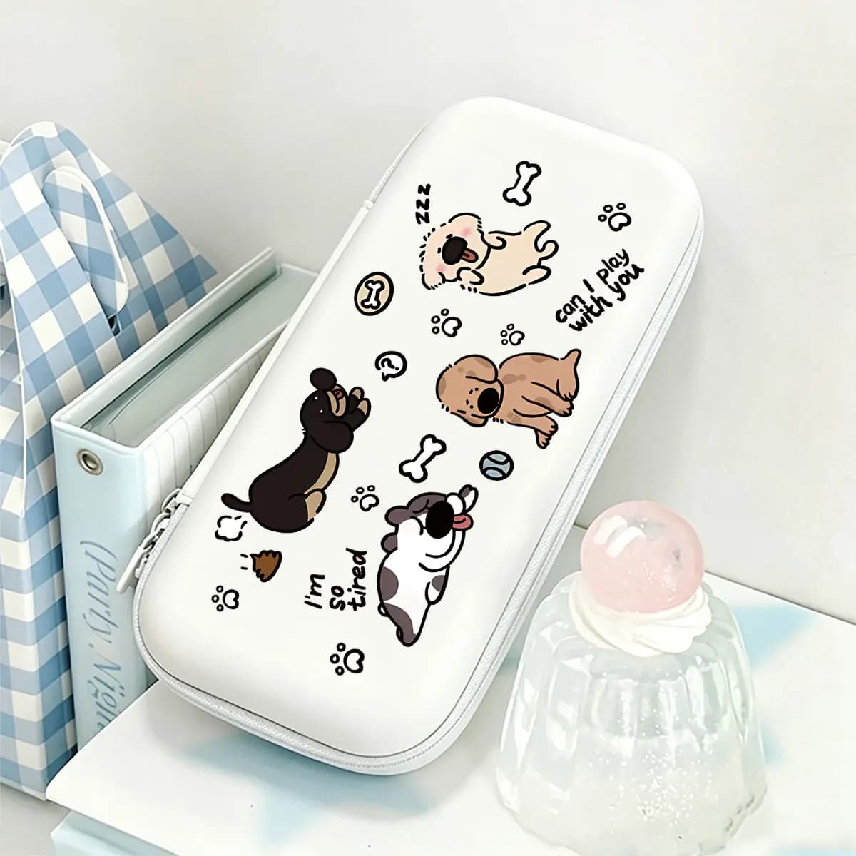 Cute Shockproof Carry Case for Nintendo Switch Lite/OLED Portable Travel Gaming Accessories Storage Bag With Mesh Pockets