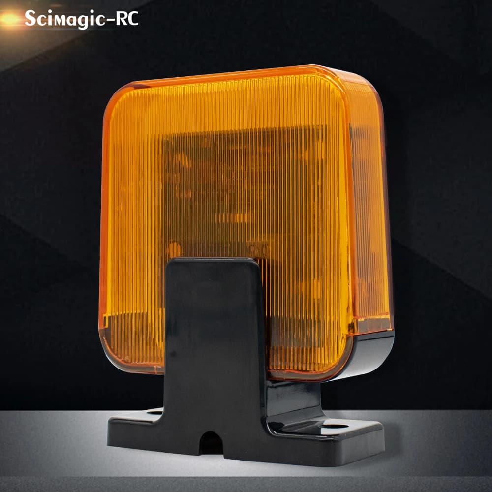 Luce lampeggiante arancione AC/DC 12V-265V Protezione di sicurezza lampeggiante per allarme luce porta cancello garage
