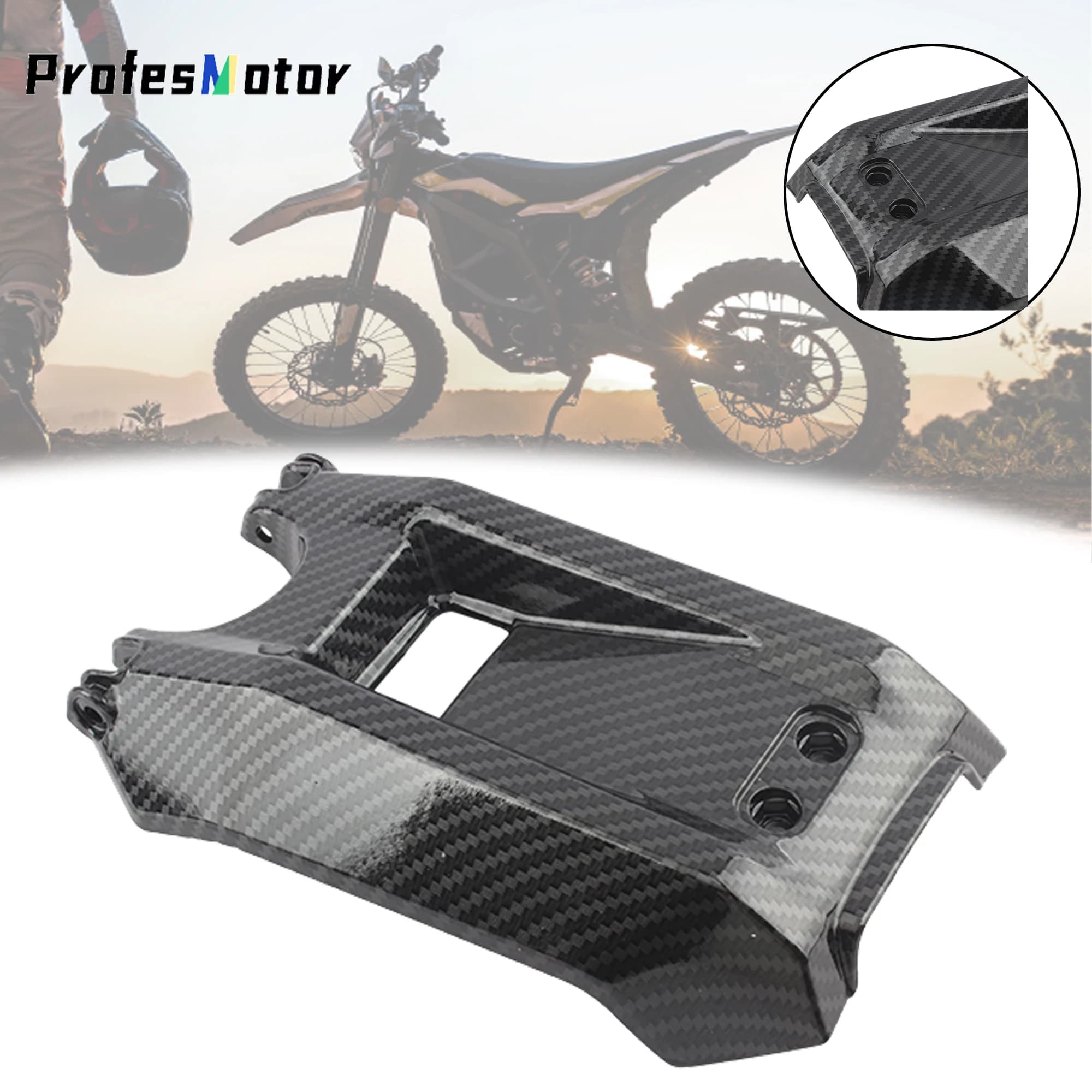 For Parts Surron Electric Bike Cover Carbon Fiber Battery Light Bee X Segway X260 Motorcycle Accessories Offroad