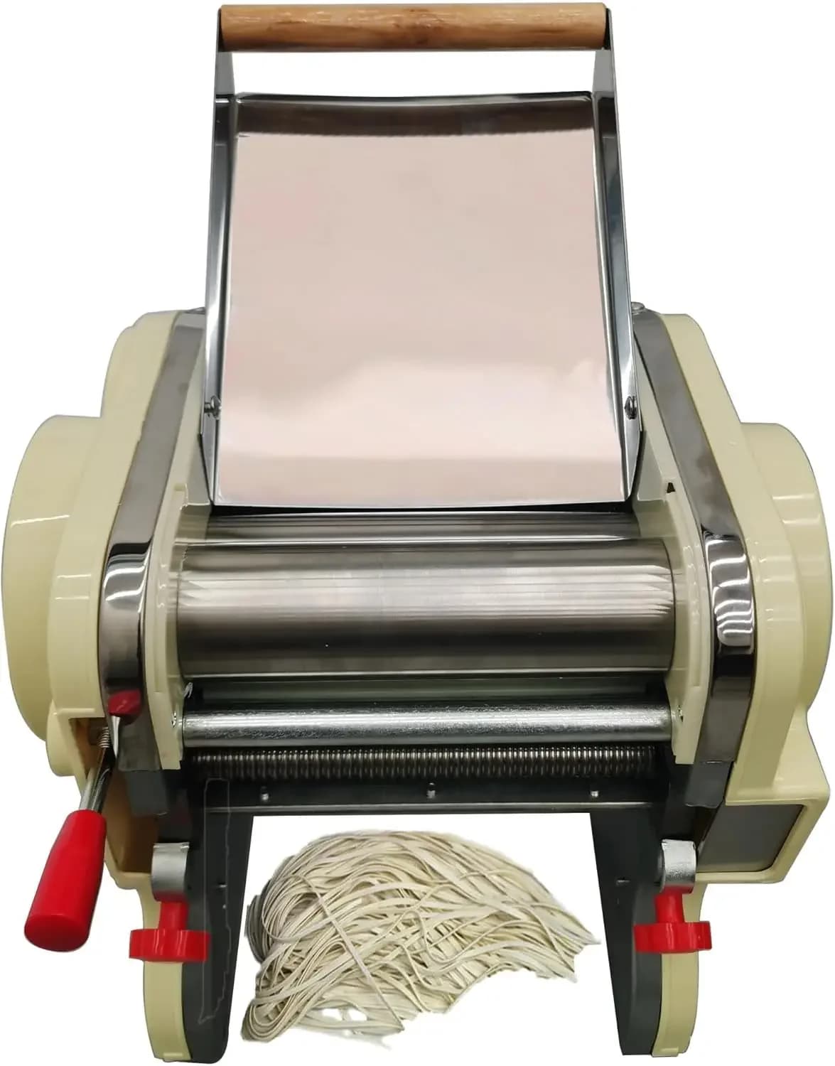 Macchina per Pasta Elettrica in Acciaio Inox con Lame da 3mm e 9mm, 110V, Macchina Automatica per Fare Pasta e Ravioli