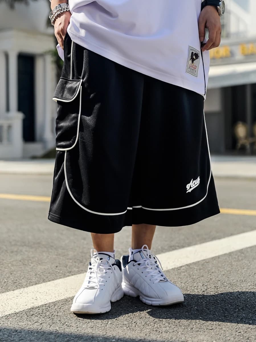 Pantaloncini da basket Acusa Street, pantaloni larghi sopra il ginocchio, casual, da uomo e da donna, per la stagione primavera-estate, in fibra di poliestere, a gamba dritta
