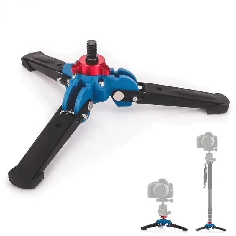 Manbily M-1 Mini Universal Three Foot Hydraulic Support Base for Tripod Single-foot Ball Head Support with 3/8" screw