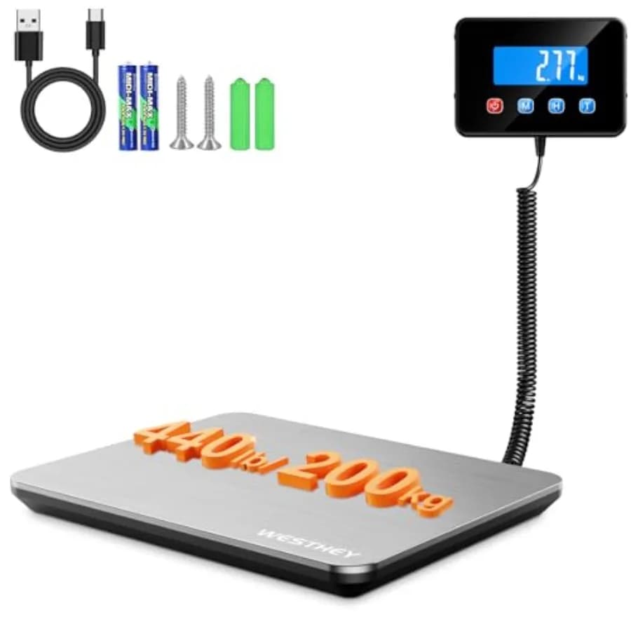 Bilancia Digitale di Precisione 0.5oz-440lb per Spedizioni, Bagagli, Pacchi, Magazzino, Casa e Piccole Imprese