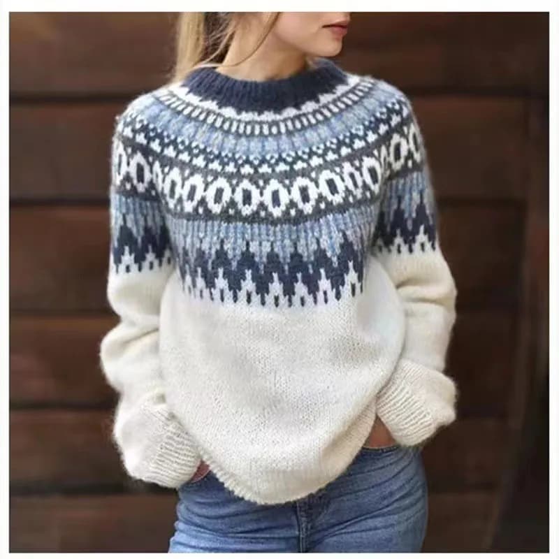 2025 maglione lavorato a maglia da donna o-collo manica lunga caldo allentato stile moda euro-americana femminile inverno casual elegante vestiti da donna