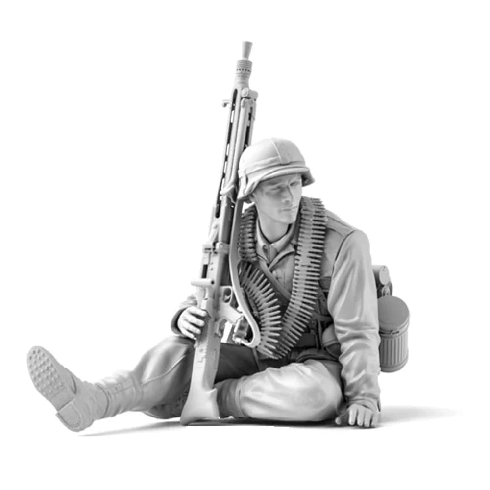 1/16 Infantry MG42 Gunner, GM, Resin Model figure soldier, Military themes, Unassembled and unpainted kit