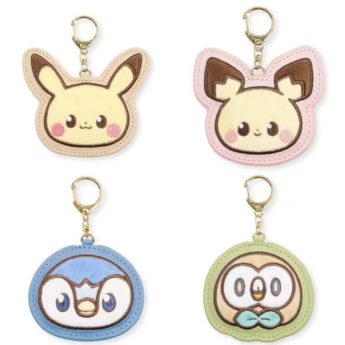 Portachiavi in Pelle PU Pokemon Pikachu Rowlet, Ornamenti per Zaino e Auto, Decorazione per Abbigliamento e Ombrello, Regalo di Compleanno per Amici