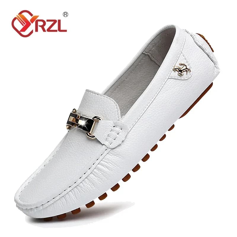 YRZL Mocassini da uomo fatti a mano in pelle PU Mocassini da guida casual Scarpe slip-on Mocassini comodi di lusso Mocassini di grandi dimensioni Scarpe da uomo
