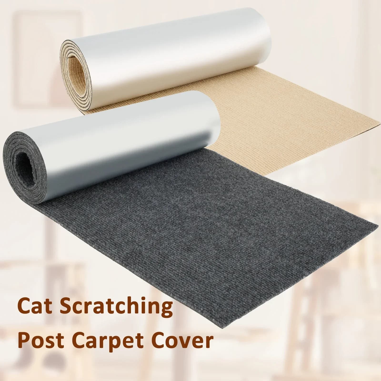 Cat Couch Protector 40×200 cm Cat Scratch Protector with Strong Adhesive Trimmable Non Woven Fabric Cat Sofa Protector