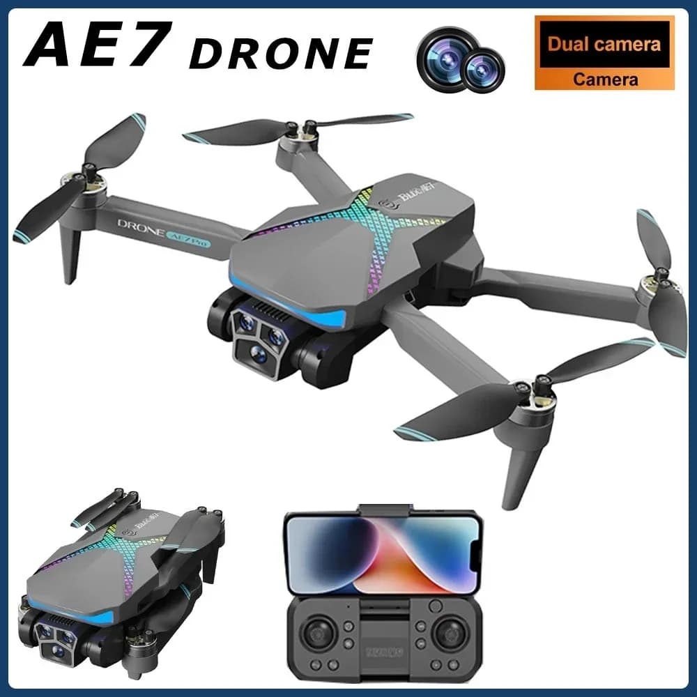 NUOVO AE7 Drone 8K HD Brushless Professionale Tripla Fotocamera Fotografia Aerea GPS FPV Evitamento Ostacoli RC Quadcopter Giocattoli 10000M
