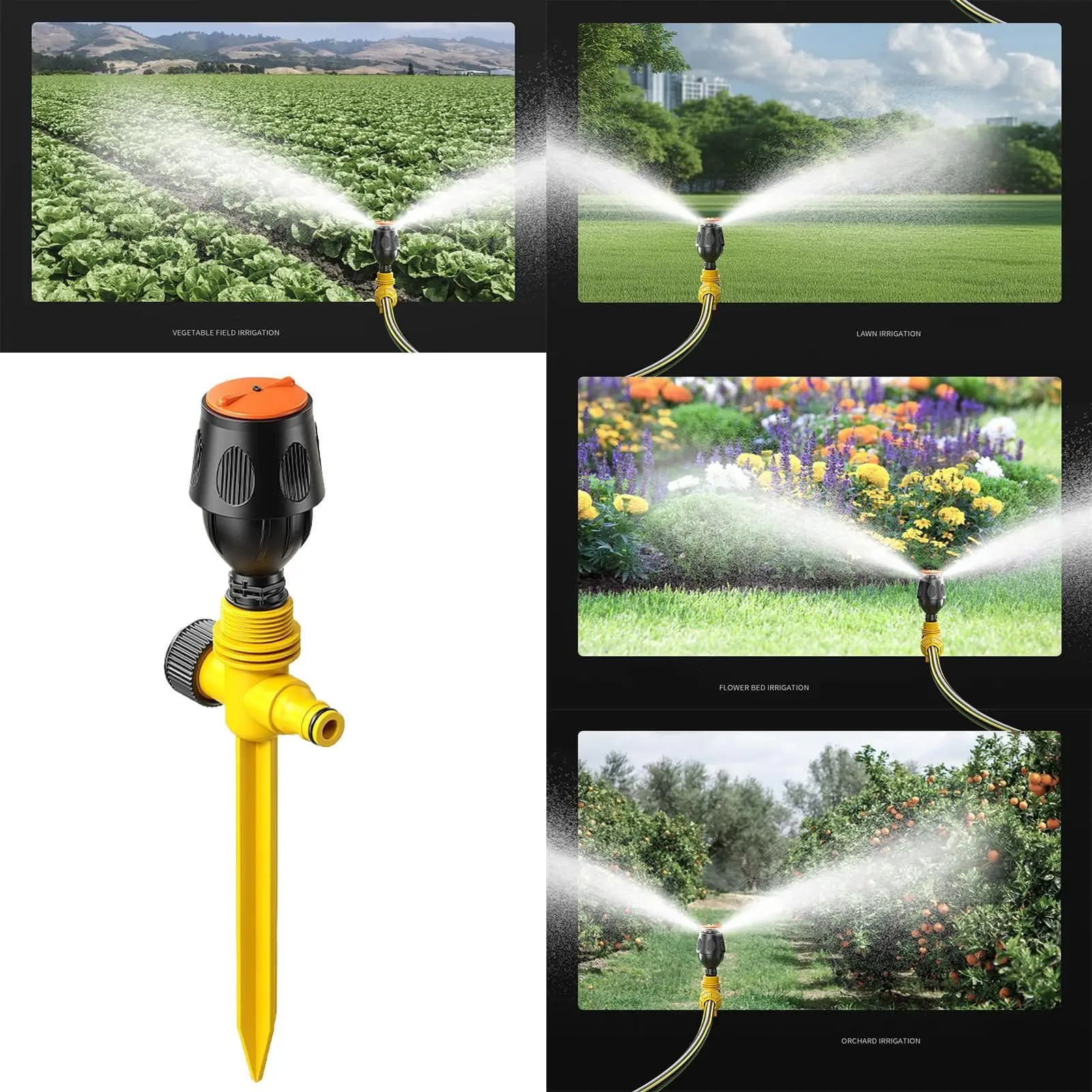Garden Sprinkler Garden Watering Sprinkler With Hose Coupling For Vegetable Yard Lawn Outdoor Homeowners Gardening Enthusiasts