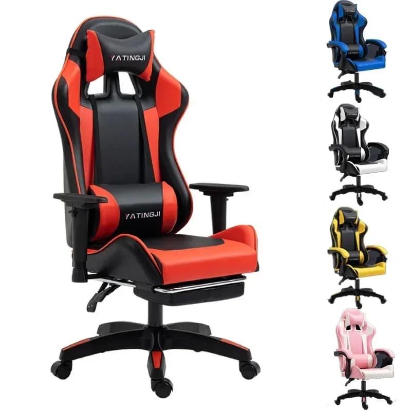 Sedia da gioco Sedia da ufficio Computer ergonomico Sedia da scrivania per computer da ufficio Comoda sedia da corsa con ancoraggio girevole e regolabile