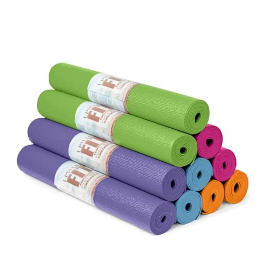 Confezione da 10 tappetini yoga economici 68 x 24, tappetini per esercizi antiscivolo, spessore 3 mm, tappetini da palestra, tappetini yoga non tossici per allenamenti a casa e studi.