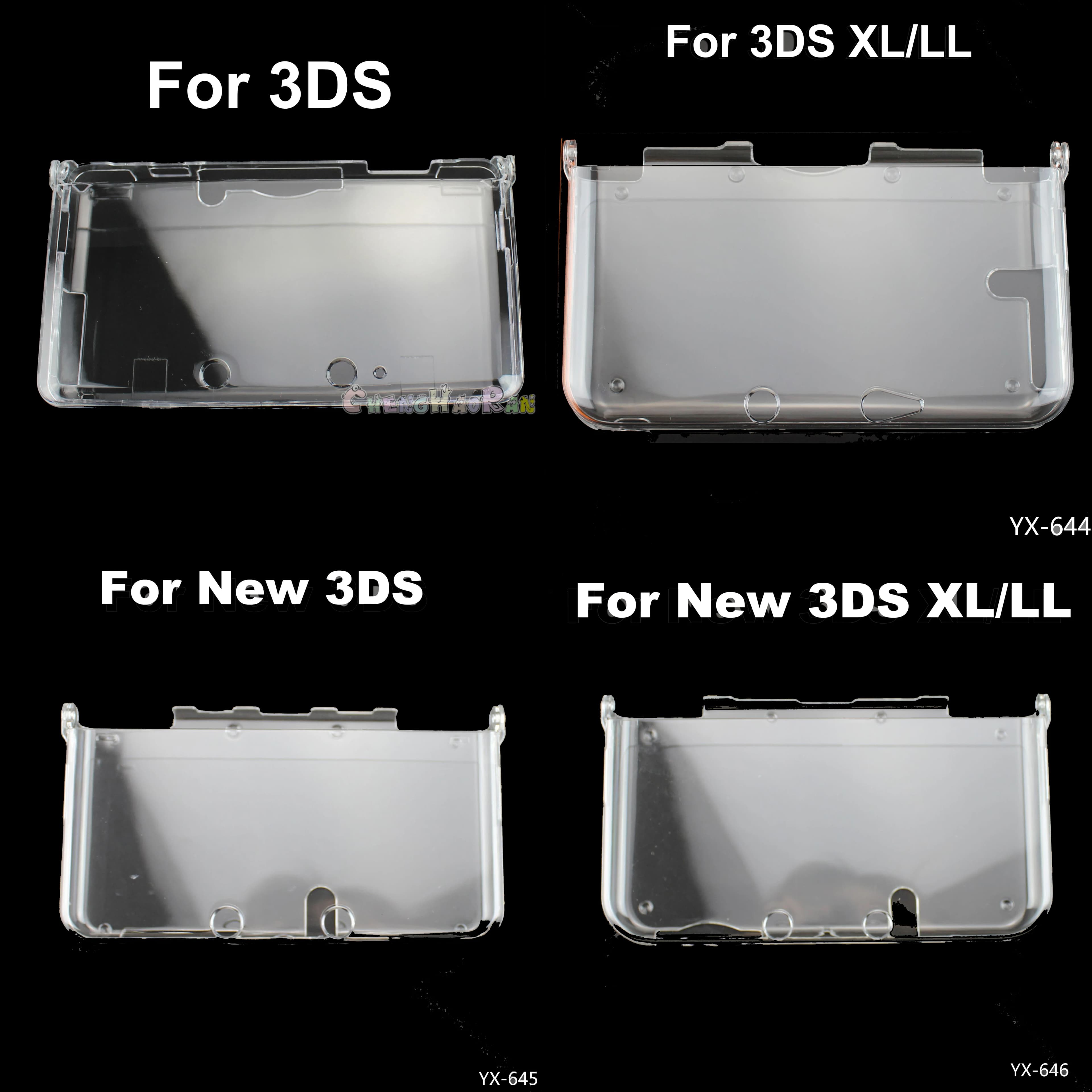 4 modelli all'ingrosso per il nuovo 3DS XL LL trasparente Crystal Clear Hard Skin Case Cover Console di gioco plastica protettiva per 3DS XL LL