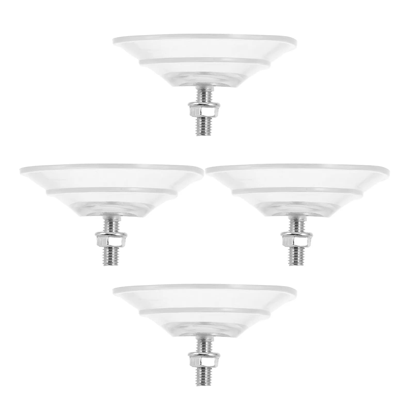 4 Pezzi Ganci a Ventosa Trasparenti da 85mm M8 in PVC Resistenti per Vetro, Finestre, Piastrelle, Bagno e Cucina