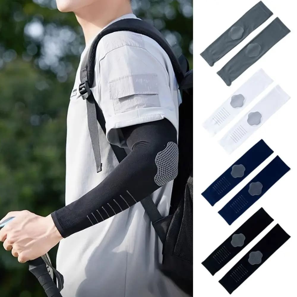 Protective Sleeves in Rapid Drying Ice Silk and Sudor Absorption, Protections for Breathable Sports Arms with UV Protection for Men and Women