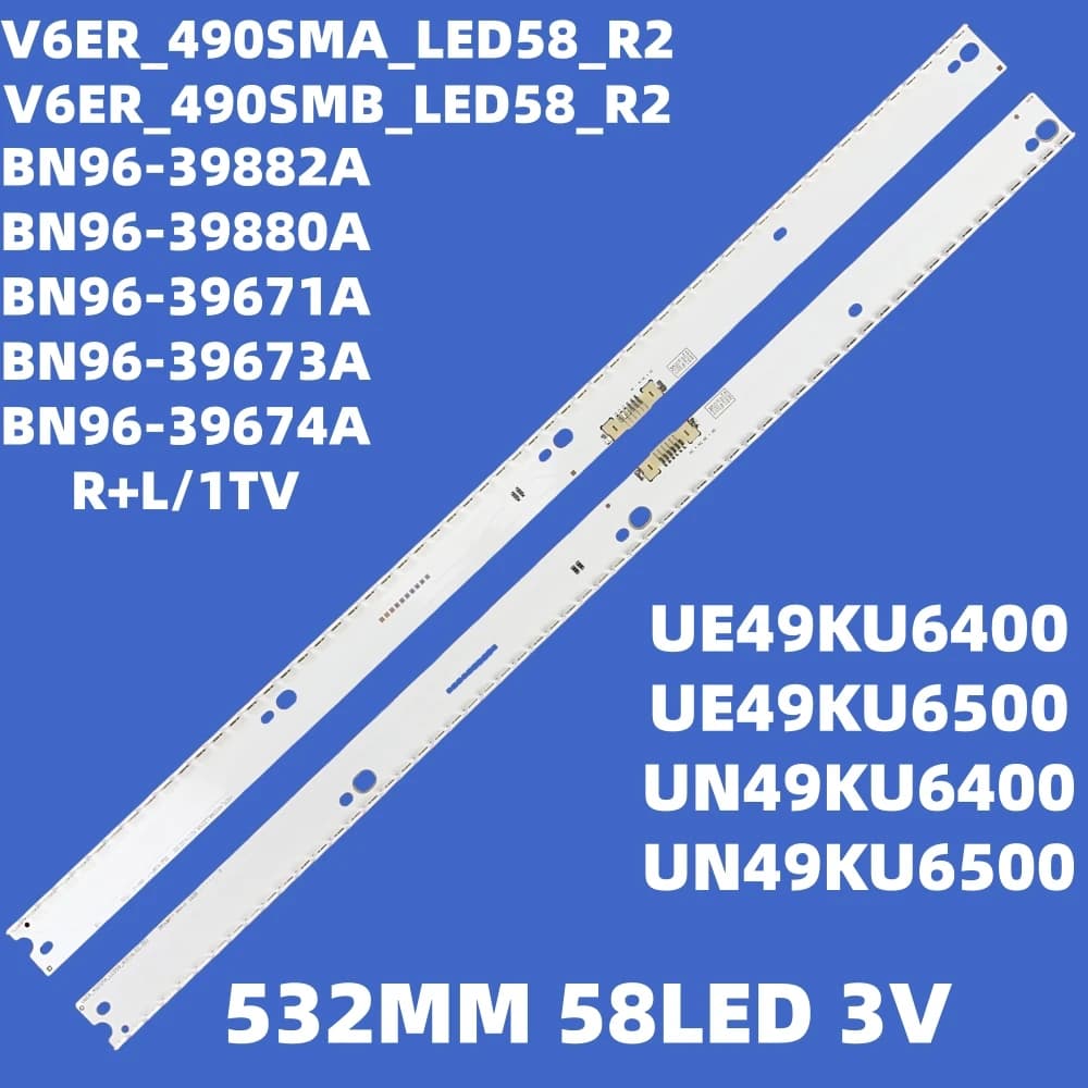 LED Backlight Strip For UE49KU6470U UE49KU6400U UE49KU6450U UE49KU6500U UE49KU6510U UE49KU6650U UE49KU6670U UE49MU6400U