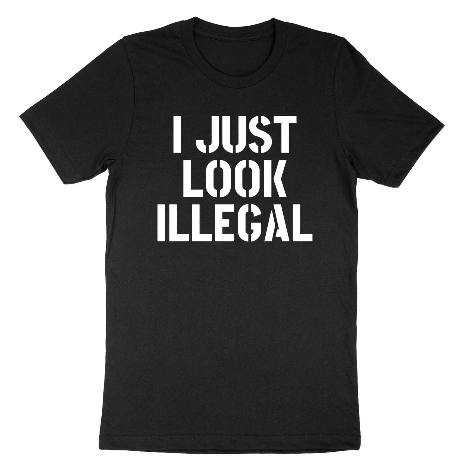 I Just Look Illegal T-Shirt Printed Design Comfortable and Soft Breathable Men Clothing Street Hip Hop Daily Sports Wear Men's