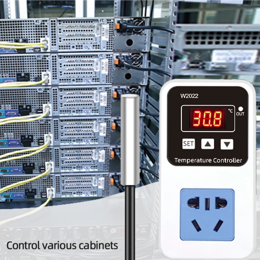 Uscita termostato regolatore di temperatura digitale intelligente W2022 110-220 V/1500 W -50 ~ 120 ° C Controllo preciso della temperatura per serra