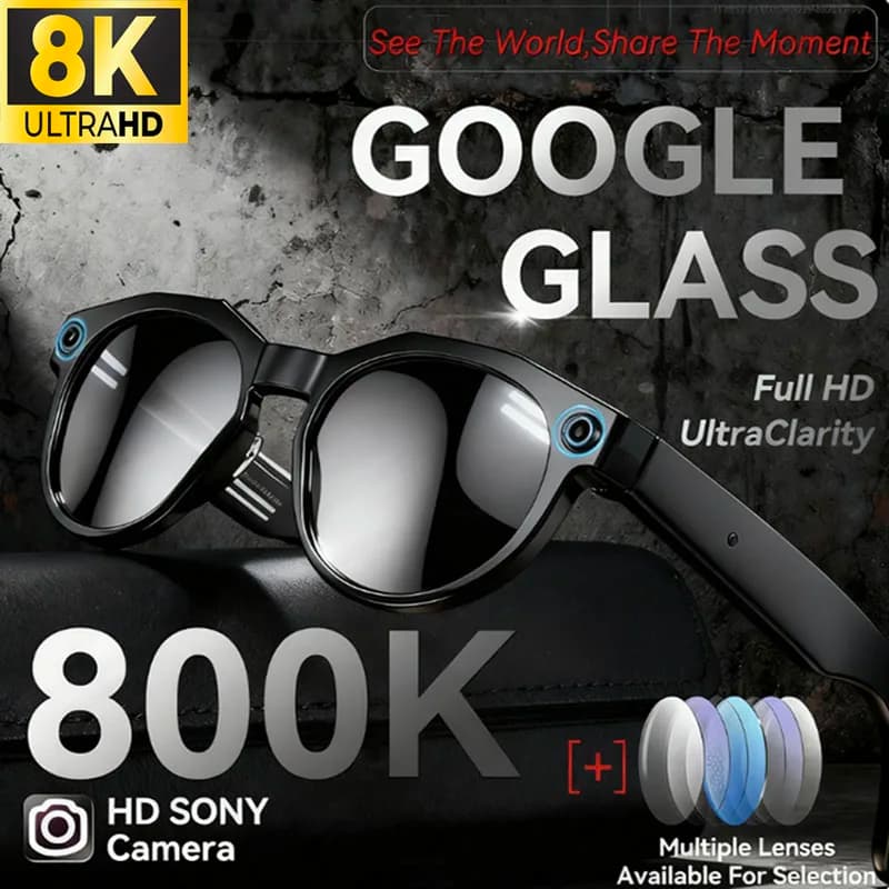 2026 8K HD AI Occhiali intelligenti da uomo Chat GPT 800MP Fotocamera Bluetooth Chiamata AI Traduzione Assistente vocale Controllo Occhiali da sole Donna