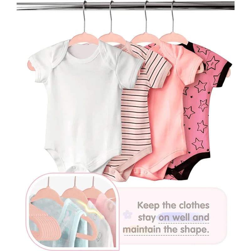 yesHome-use Plush Hanger - Invisible for Hanging Clothes Anti-slip Clothes Hanger Plastic Frame with Shoulder Corners