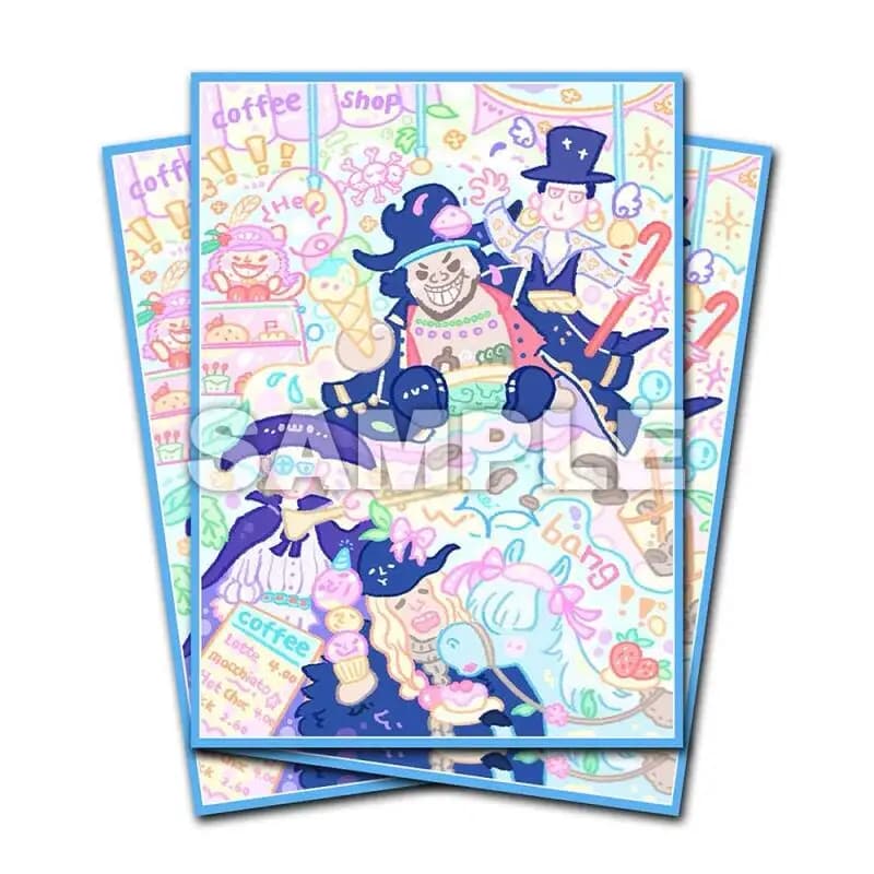 60pcs/set One Piece Marshall D Teach Q -Version Card Sleeve OPCG Anime Game Collection Card Protective Cover Gift Toy 67*92mm
