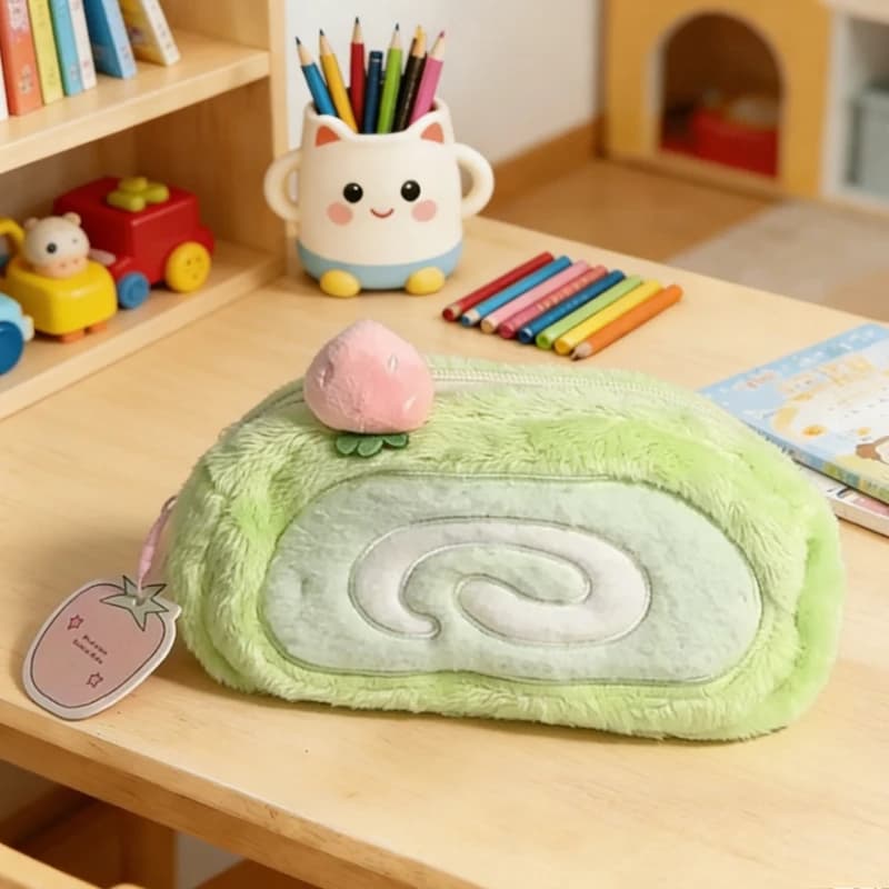 Astuccio Morbido a Forma di Torta Svizzera, Grande Capacità, Creativo e Carino, per Materiale Scolastico, Regalo per Studenti per il Ritorno a Scuola