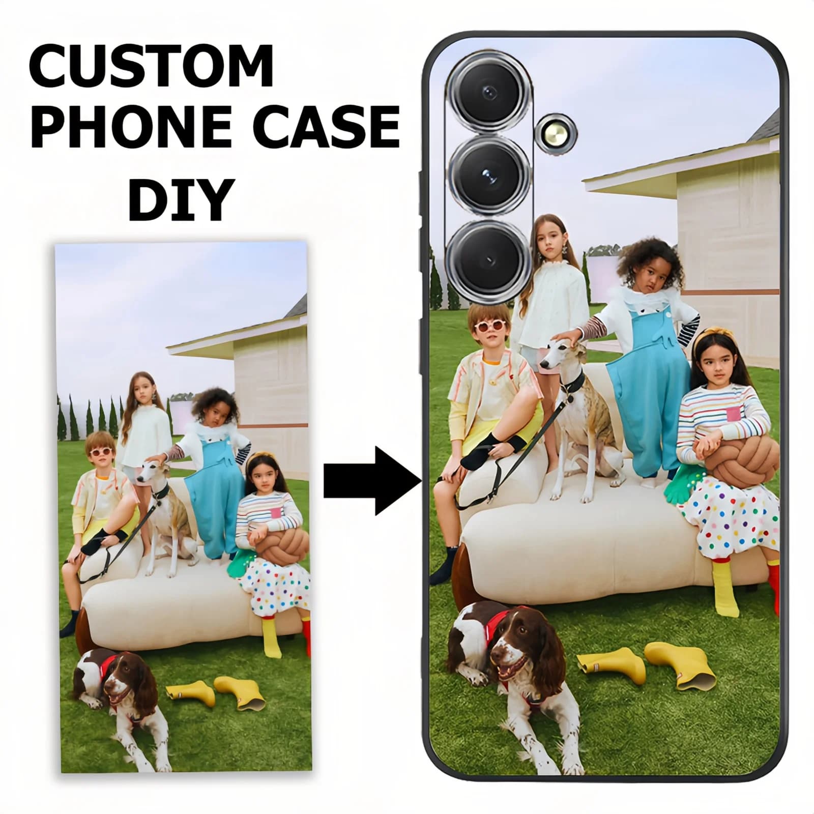 Cover per Telefono Personalizzabile con Foto per Samsung Galaxy S20 Ultra Plus S21 S22 S23 S24 S25 S26 A35 A52 A53 A54 A55, Custodia Morbida Antiurto