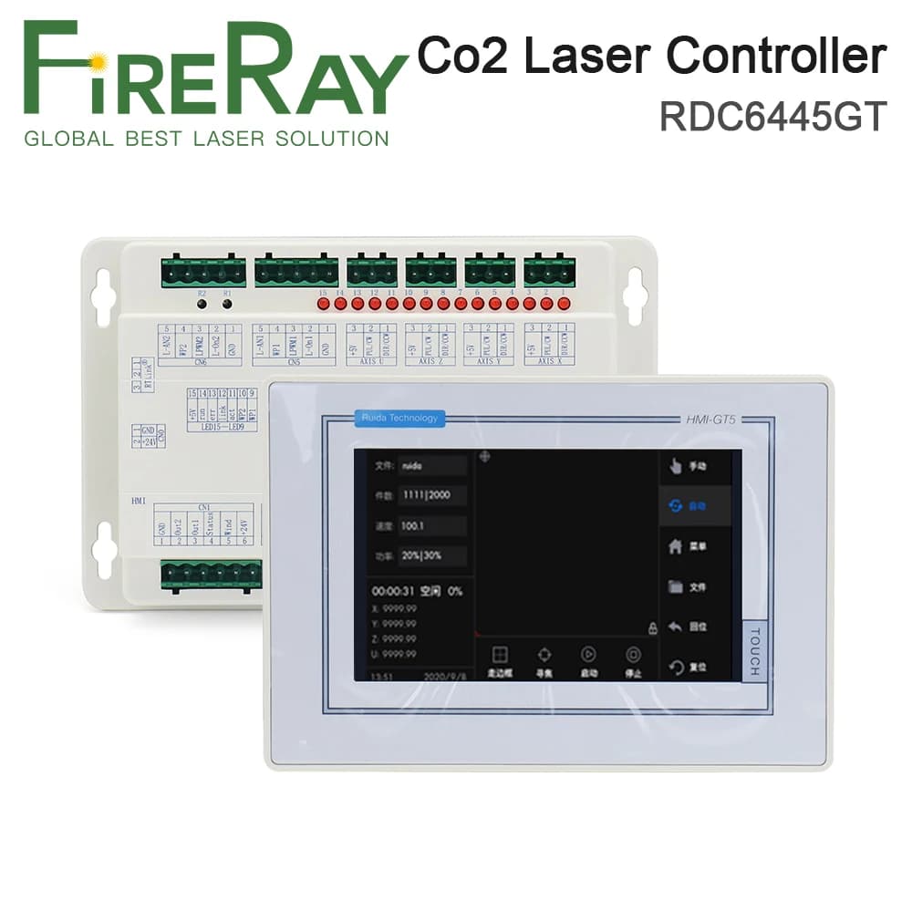 Sistema di controllo laser Co2 con controller FireRay Ruida RDC6445GT per l'aggiornamento della macchina per taglio e incisione laser Co2