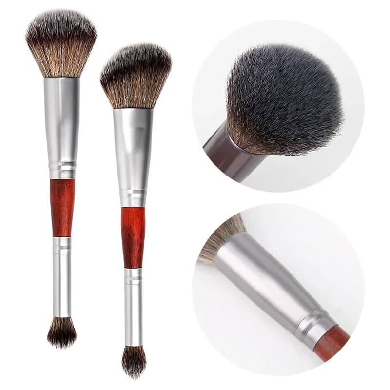 Cosmetici multifunzione a doppia testa Pennelli per ombretti Fondotinta Fard Correttore Contorno Evidenziazione Strumenti per cosmetici di bellezza