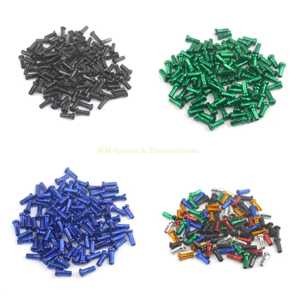 31Be 8 Color 60 PCs Fine cavo Crimps, tappi per cavi per bici, mountain bike metallo in metallo